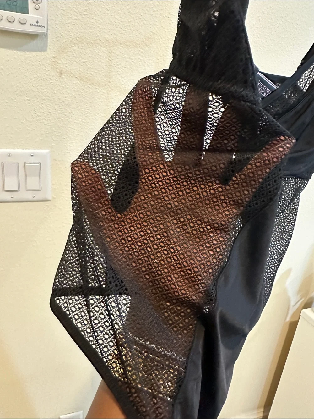 Victoria’s Secret Black Lace Teddy Bodysuit 34C NWT Underwire
